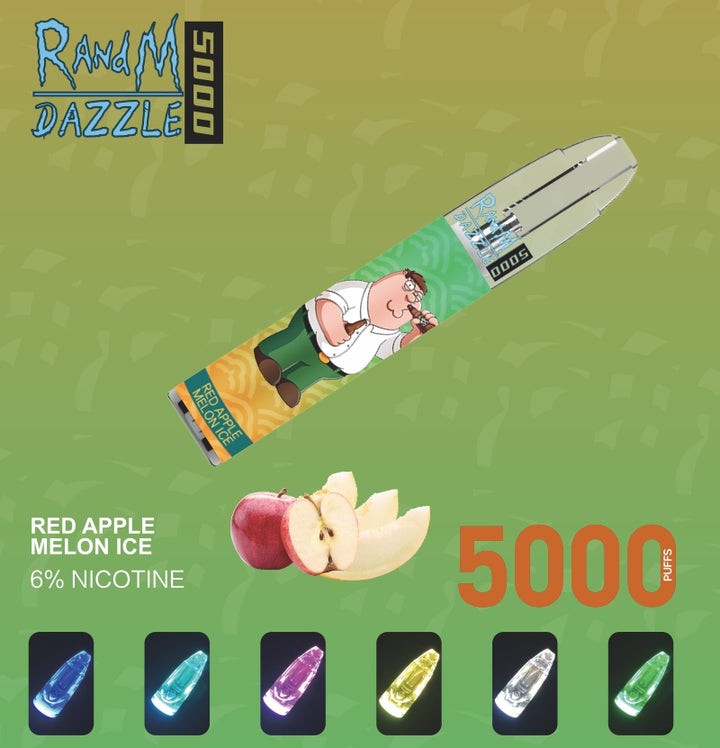 RandM Dazzle 5000 RGB Light Glowing Disposable Vape Pod Device Wholesale(5000 Puffs)